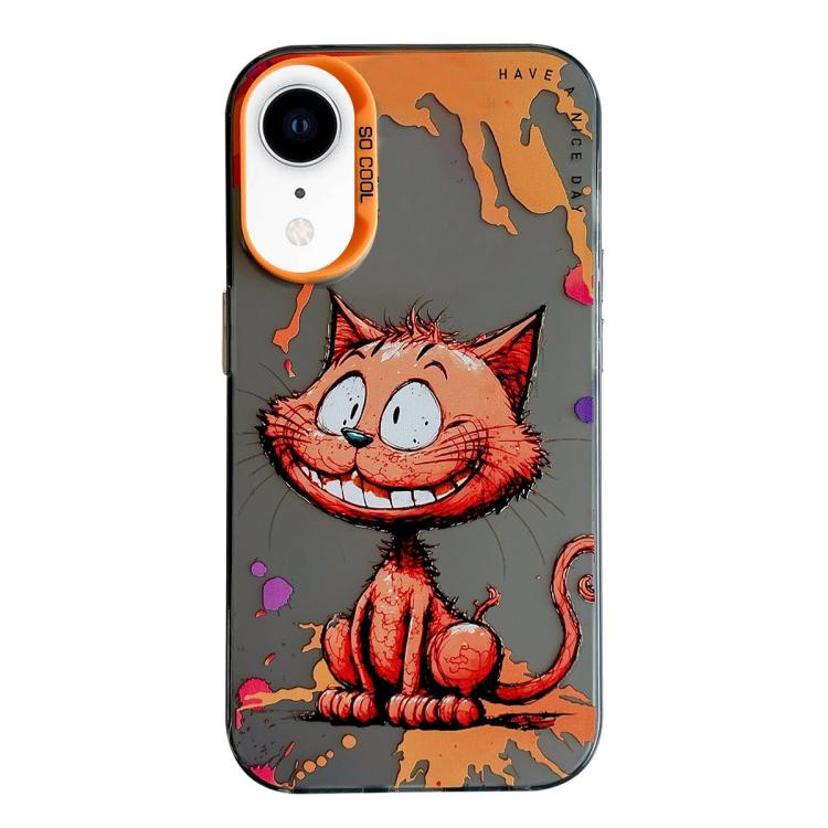 Série de peinture à l'huile de motif animal PC + étui de téléphone en TPU, For iPhone XR