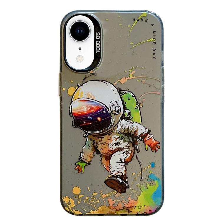 Série de peinture à l'huile de motif animal PC + étui de téléphone en TPU, For iPhone XR
