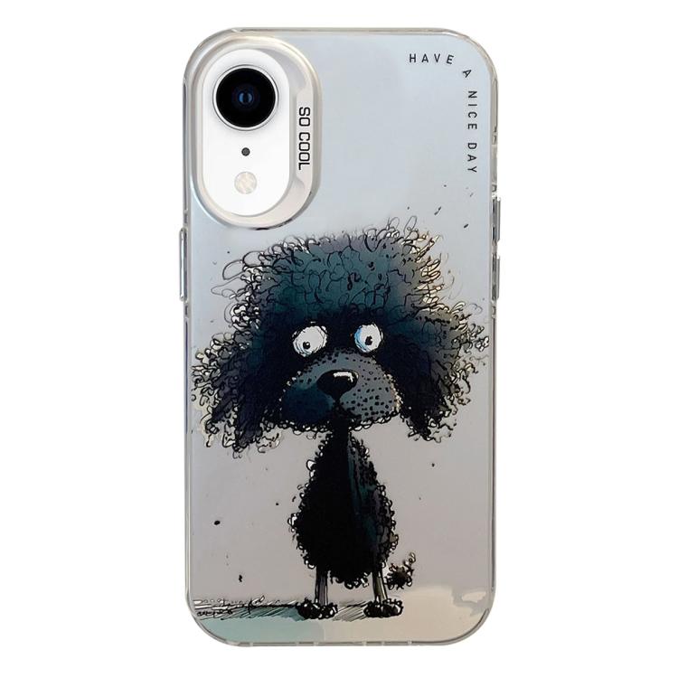 Série de peinture à l'huile de motif animal PC + étui de téléphone en TPU, For iPhone XR