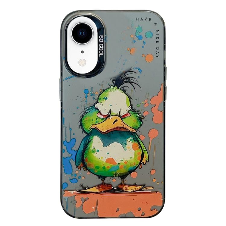 Série de peinture à l'huile de motif animal PC + étui de téléphone en TPU, For iPhone XR