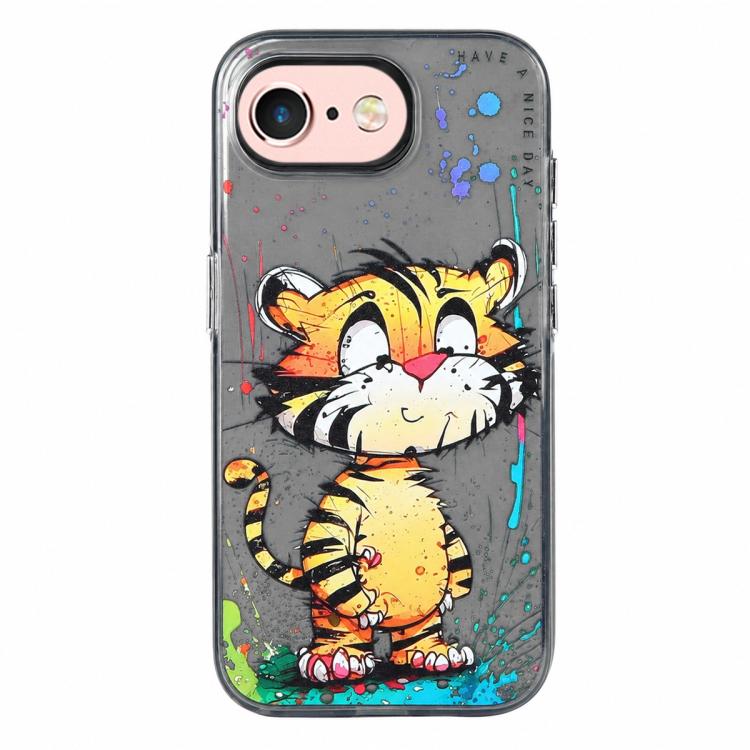 Série de peinture à l'huile de motif animal PC + étui de téléphone en TPU, For iPhone 6s / 6