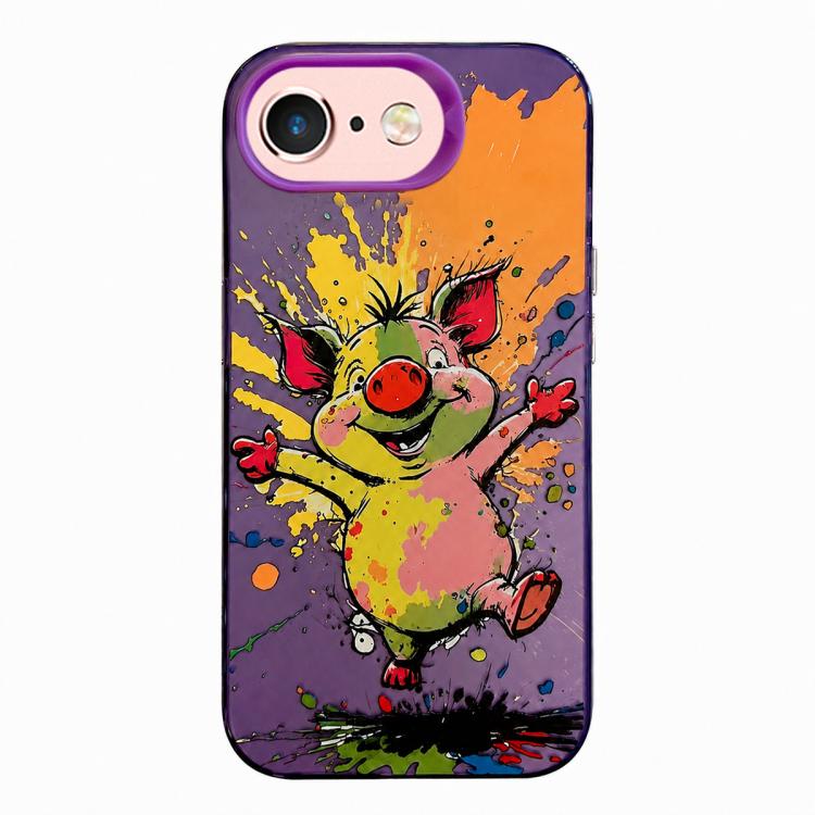 Série de peinture à l'huile de motif animal PC + étui de téléphone en TPU, For iPhone 6s / 6