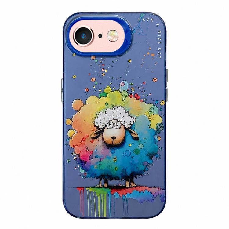 Série de peinture à l'huile de motif animal PC + étui de téléphone en TPU, For iPhone 6s / 6