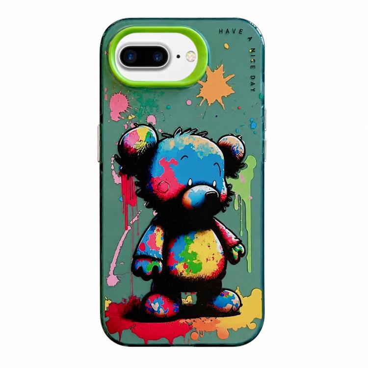 Série de peinture à l'huile de motif animal PC + étui de téléphone en TPU, For iPhone 7 Plus / 8 Plus