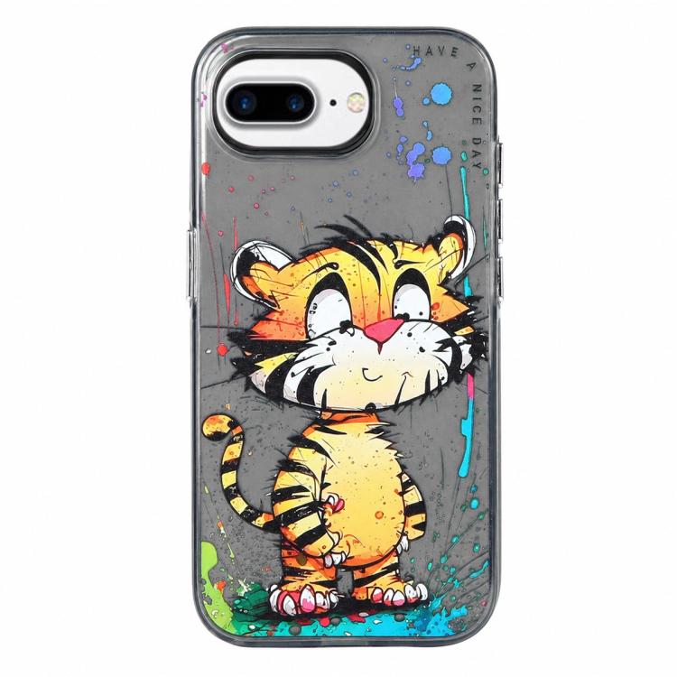 Série de peinture à l'huile de motif animal PC + étui de téléphone en TPU, For iPhone 7 Plus / 8 Plus
