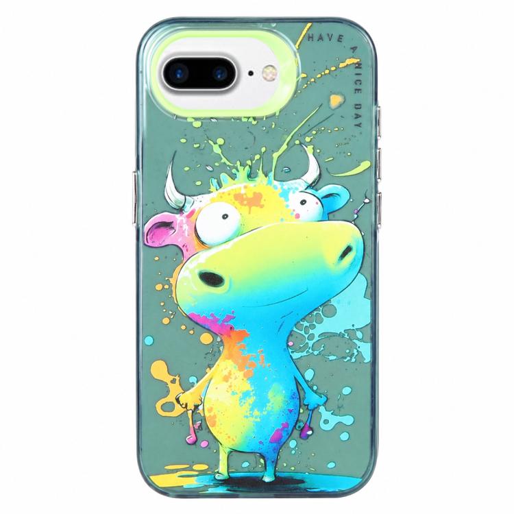 Série de peinture à l'huile de motif animal PC + étui de téléphone en TPU, For iPhone 7 Plus / 8 Plus