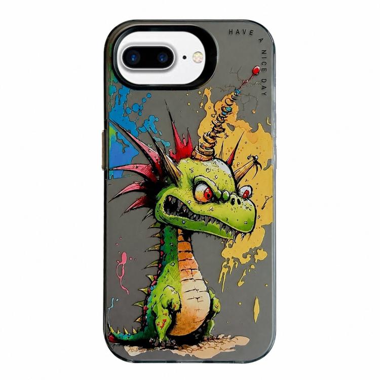Série de peinture à l'huile de motif animal PC + étui de téléphone en TPU, For iPhone 7 Plus / 8 Plus