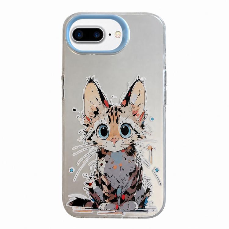Série de peinture à l'huile de motif animal PC + étui de téléphone en TPU, For iPhone 7 Plus / 8 Plus