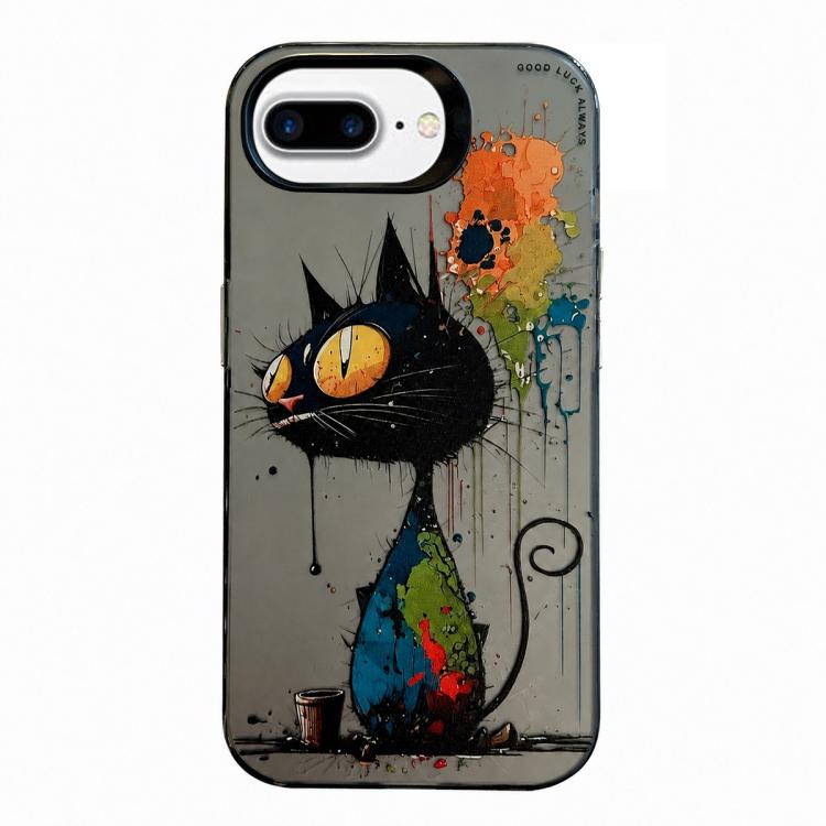 Série de peinture à l'huile de motif animal PC + étui de téléphone en TPU, For iPhone 7 Plus / 8 Plus