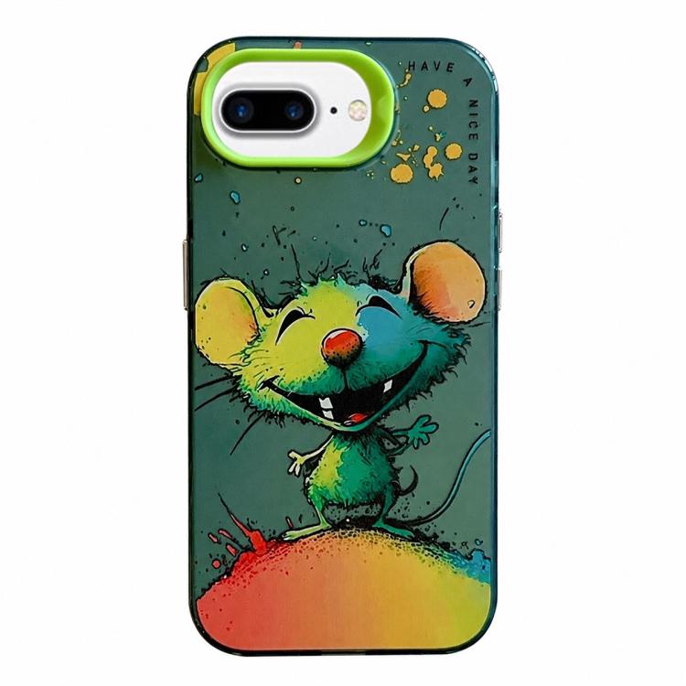 Série de peinture à l'huile de motif animal PC + étui de téléphone en TPU, For iPhone 7 Plus / 8 Plus