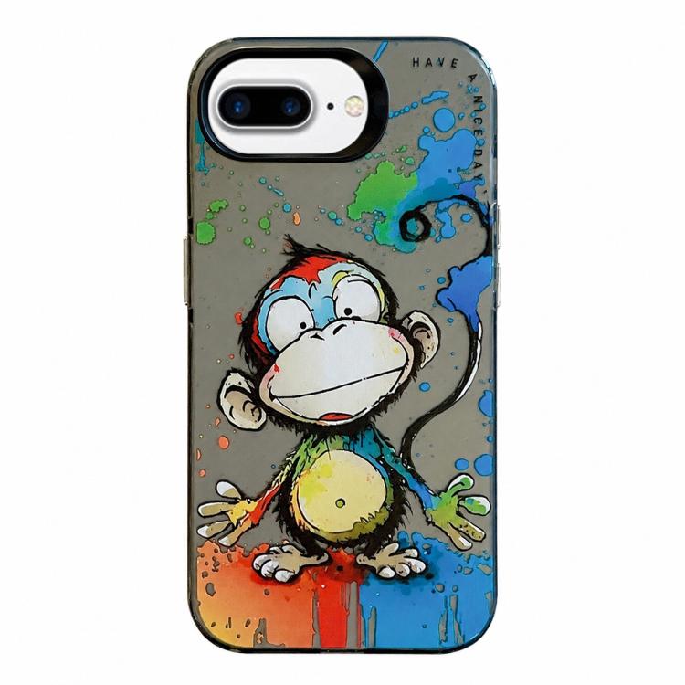 Série de peinture à l'huile de motif animal PC + étui de téléphone en TPU, For iPhone 7 Plus / 8 Plus
