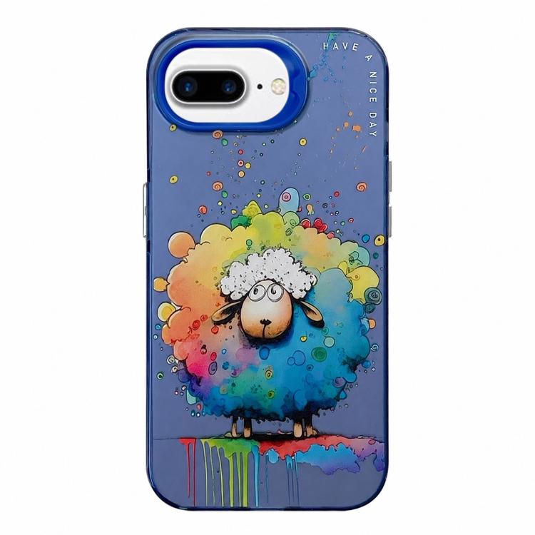 Série de peinture à l'huile de motif animal PC + étui de téléphone en TPU, For iPhone 7 Plus / 8 Plus
