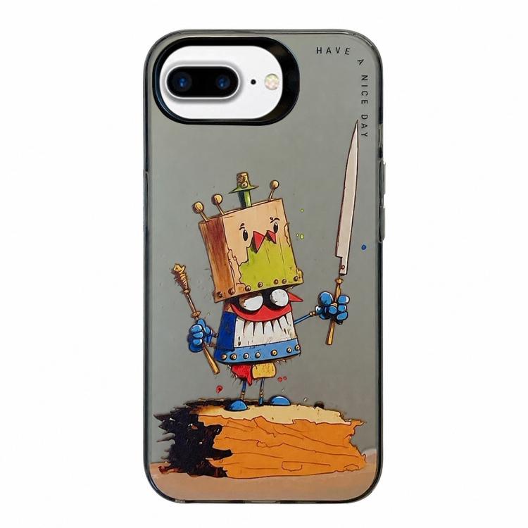 Série de peinture à l'huile de motif animal PC + étui de téléphone en TPU, For iPhone 7 Plus / 8 Plus