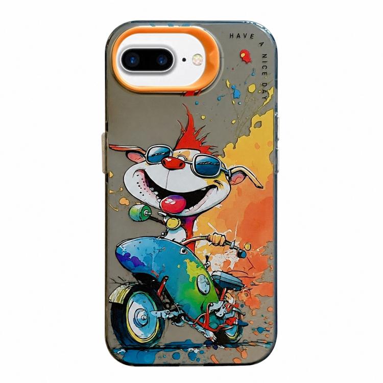 Série de peinture à l'huile de motif animal PC + étui de téléphone en TPU, For iPhone 7 Plus / 8 Plus