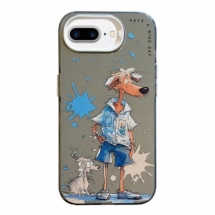 Série de peinture à l'huile de motif animal PC + étui de téléphone en TPU, For iPhone 7 Plus / 8 Plus