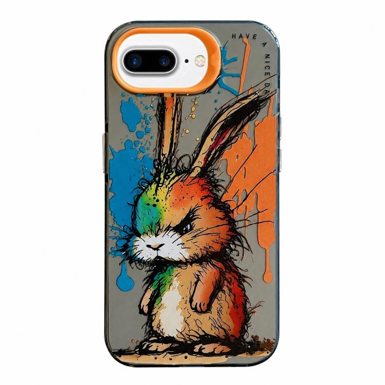 Série de peinture à l'huile de motif animal PC + étui de téléphone en TPU, For iPhone 7 Plus / 8 Plus