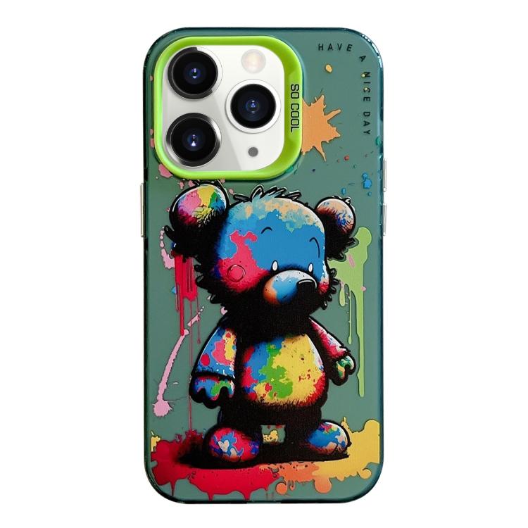 Série de peinture à l'huile de motif animal PC + étui de téléphone en TPU, For iPhone 11 Pro