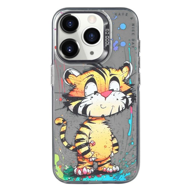 Série de peinture à l'huile de motif animal PC + étui de téléphone en TPU, For iPhone 11 Pro
