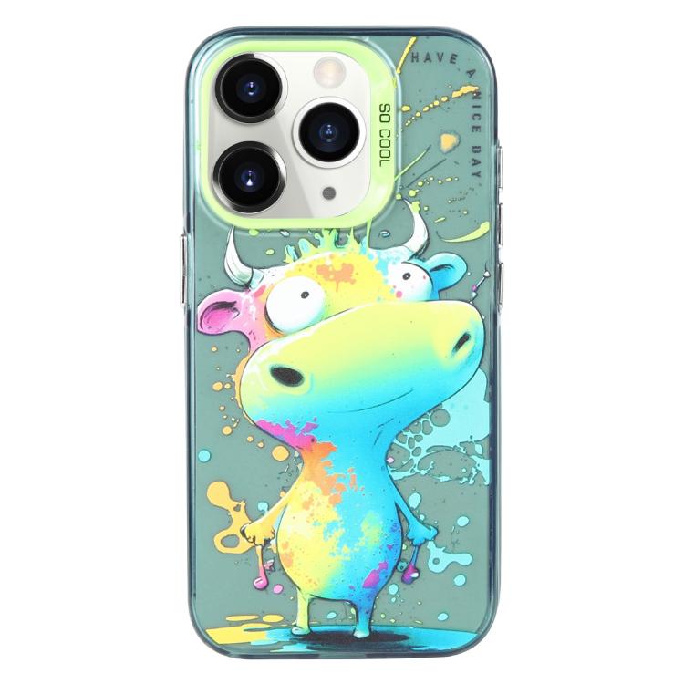 Série de peinture à l'huile de motif animal PC + étui de téléphone en TPU, For iPhone 11 Pro