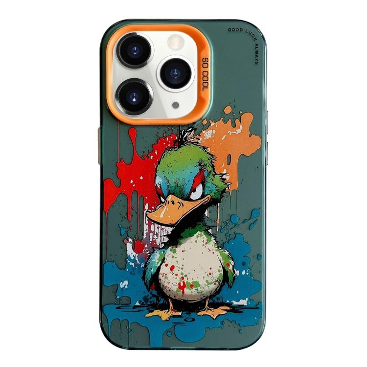 Série de peinture à l'huile de motif animal PC + étui de téléphone en TPU, For iPhone 11 Pro