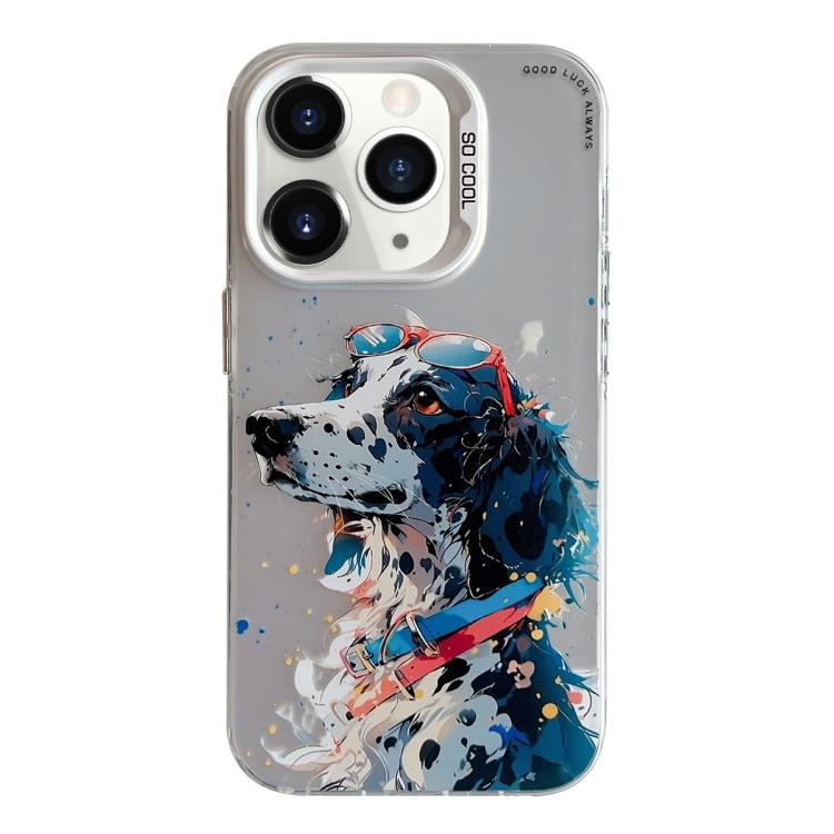 Série de peinture à l'huile de motif animal PC + étui de téléphone en TPU, For iPhone 11 Pro