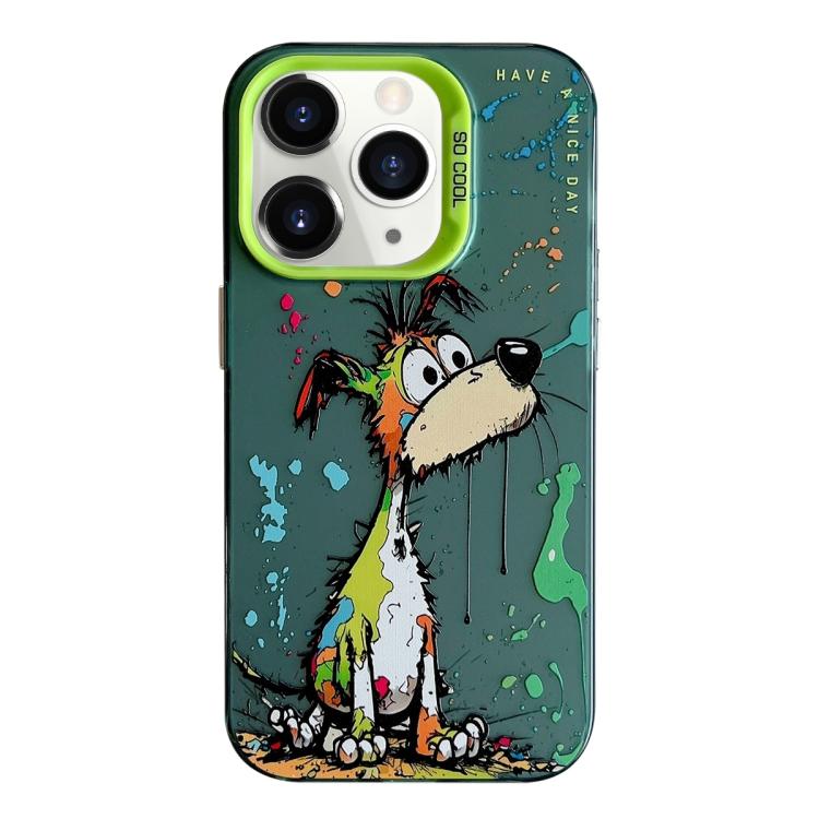 Série de peinture à l'huile de motif animal PC + étui de téléphone en TPU, For iPhone 11 Pro