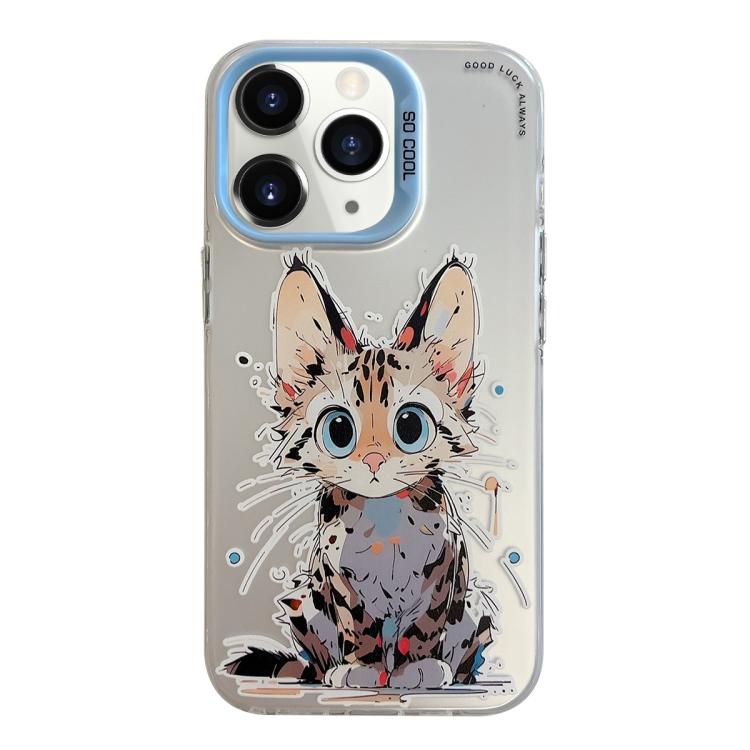 Série de peinture à l'huile de motif animal PC + étui de téléphone en TPU, For iPhone 11 Pro