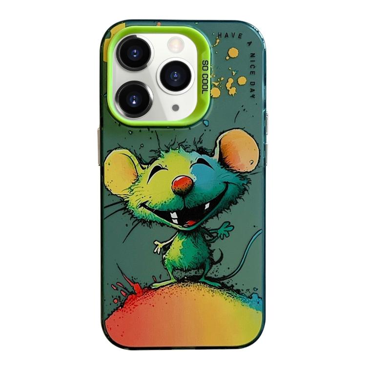 Série de peinture à l'huile de motif animal PC + étui de téléphone en TPU, For iPhone 11 Pro
