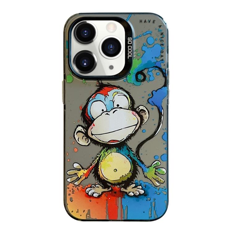 Série de peinture à l'huile de motif animal PC + étui de téléphone en TPU, For iPhone 11 Pro