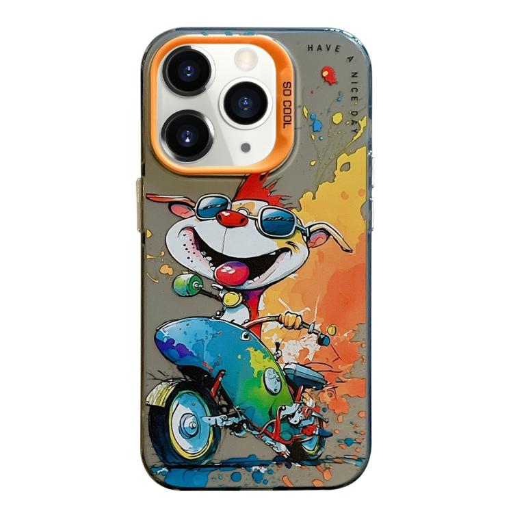 Série de peinture à l'huile de motif animal PC + étui de téléphone en TPU, For iPhone 11 Pro