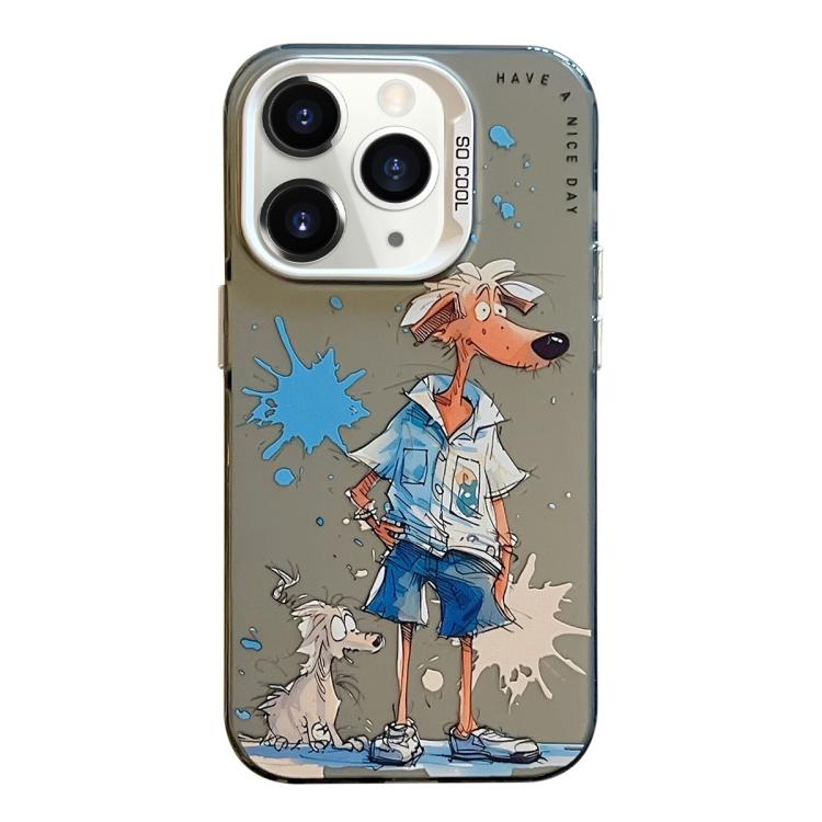 Série de peinture à l'huile de motif animal PC + étui de téléphone en TPU, For iPhone 11 Pro