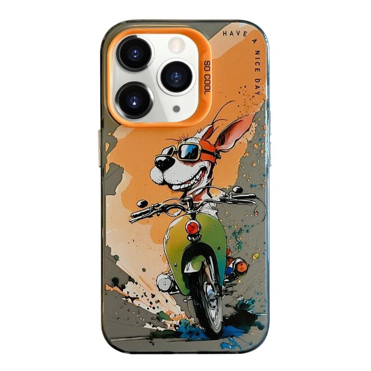 Série de peinture à l'huile de motif animal PC + étui de téléphone en TPU, For iPhone 11 Pro