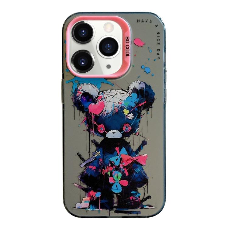 Série de peinture à l'huile de motif animal PC + étui de téléphone en TPU, For iPhone 11 Pro