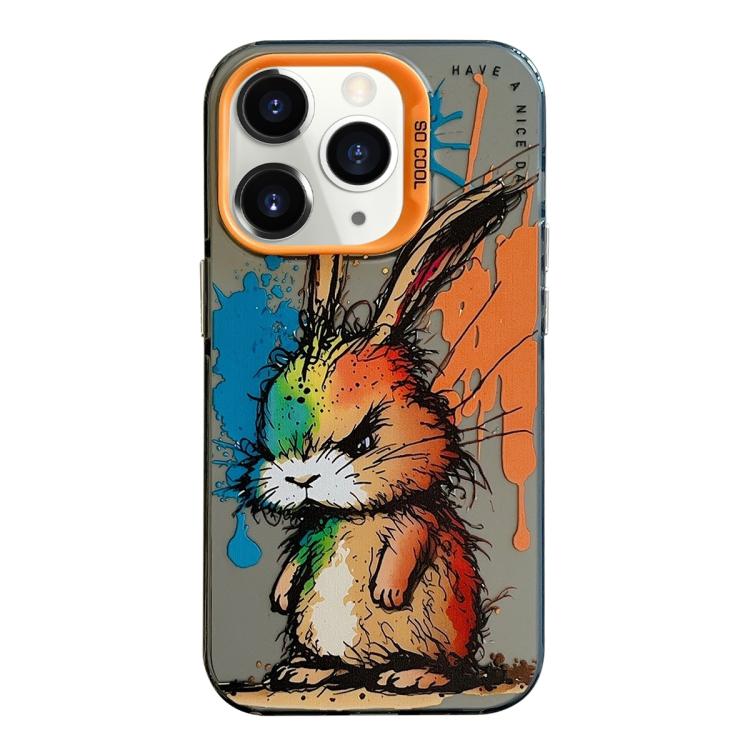 Série de peinture à l'huile de motif animal PC + étui de téléphone en TPU, For iPhone 11 Pro