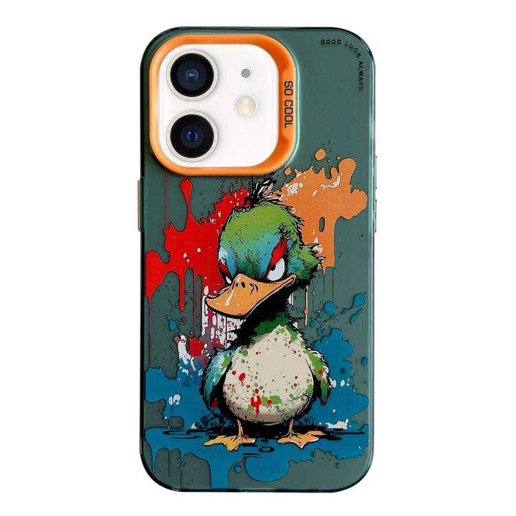 Série de peinture à l'huile de motifs animaliers en PC + coque en TPU, pour iPhone XS Max