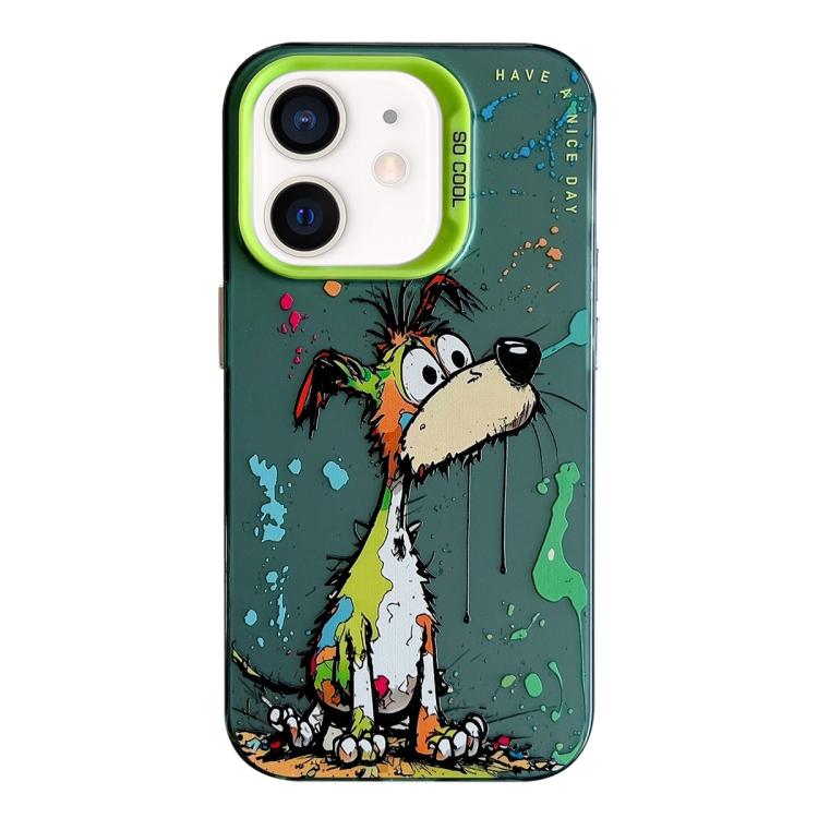 Série de peinture à l'huile de motifs animaliers en PC + coque en TPU, pour iPhone XS Max