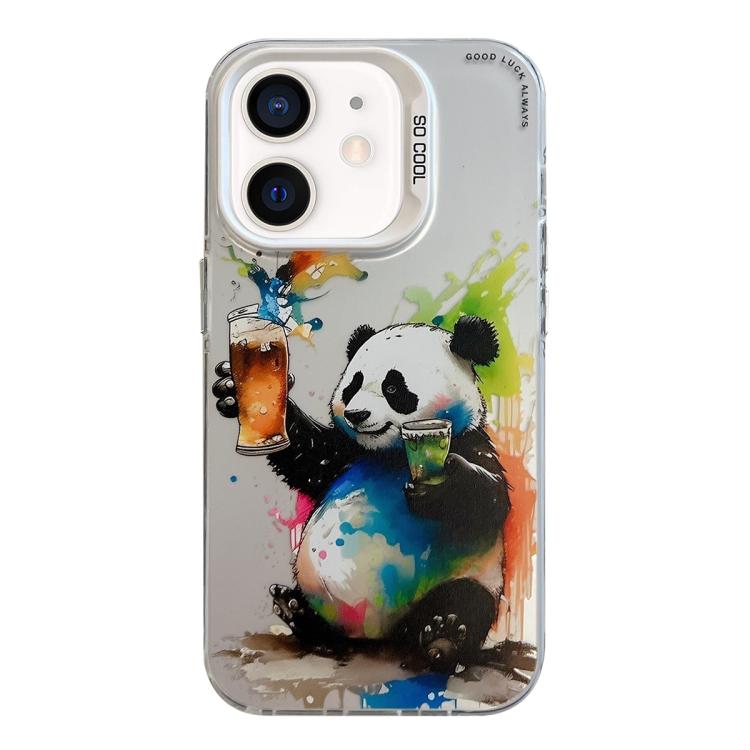Série de peinture à l'huile de motifs animaliers en PC + coque en TPU, pour iPhone XS Max