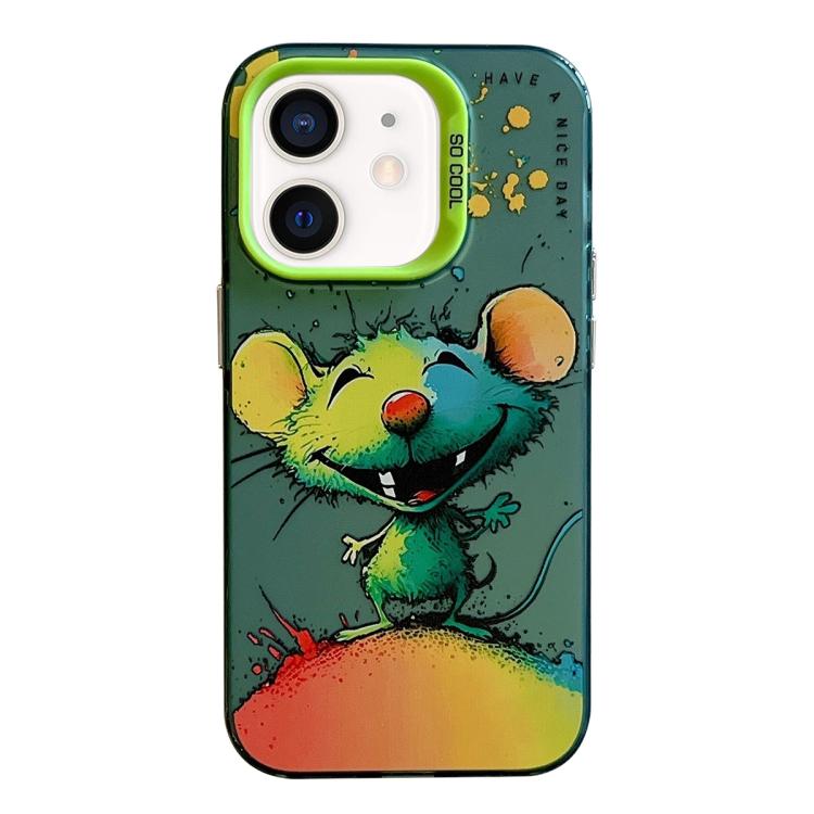 Série de peinture à l'huile de motifs animaliers en PC + coque en TPU, pour iPhone XS Max