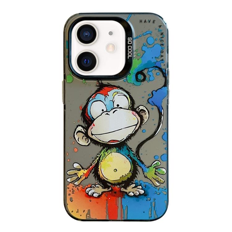 Série de peinture à l'huile de motifs animaliers en PC + coque en TPU, pour iPhone XS Max