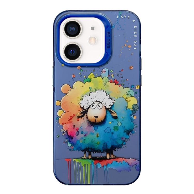Série de peinture à l'huile de motifs animaliers en PC + coque en TPU, pour iPhone XS Max