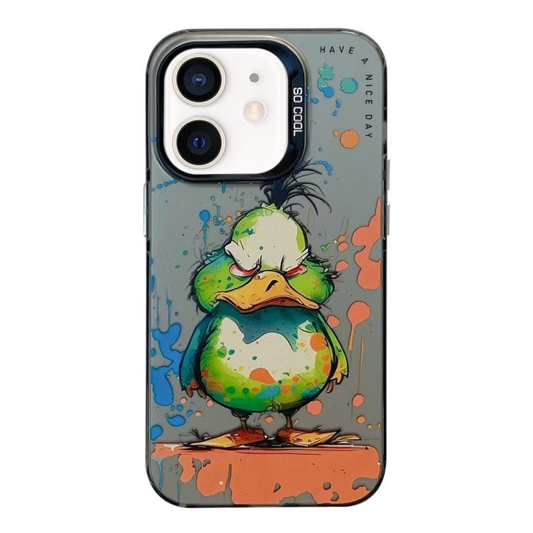 Série de peinture à l'huile de motifs animaliers en PC + coque en TPU, pour iPhone XS Max