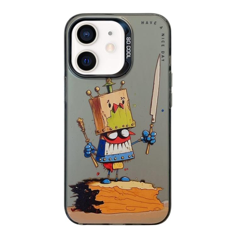 Série de peinture à l'huile de motifs animaliers en PC + coque en TPU, pour iPhone XS Max
