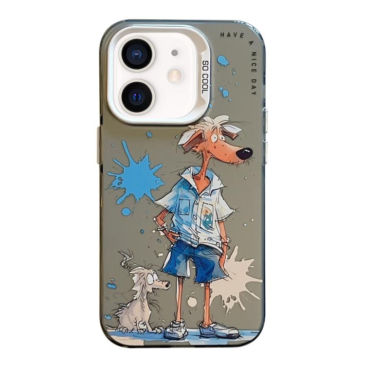 Série de peinture à l'huile de motifs animaliers en PC + coque en TPU, pour iPhone XS Max