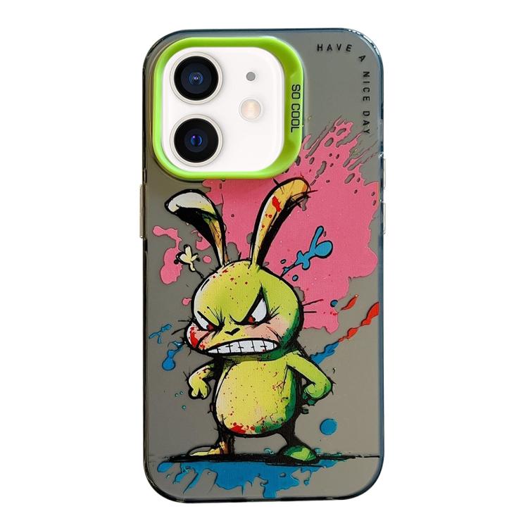 Série de peinture à l'huile de motifs animaliers en PC + coque en TPU, pour iPhone XS Max