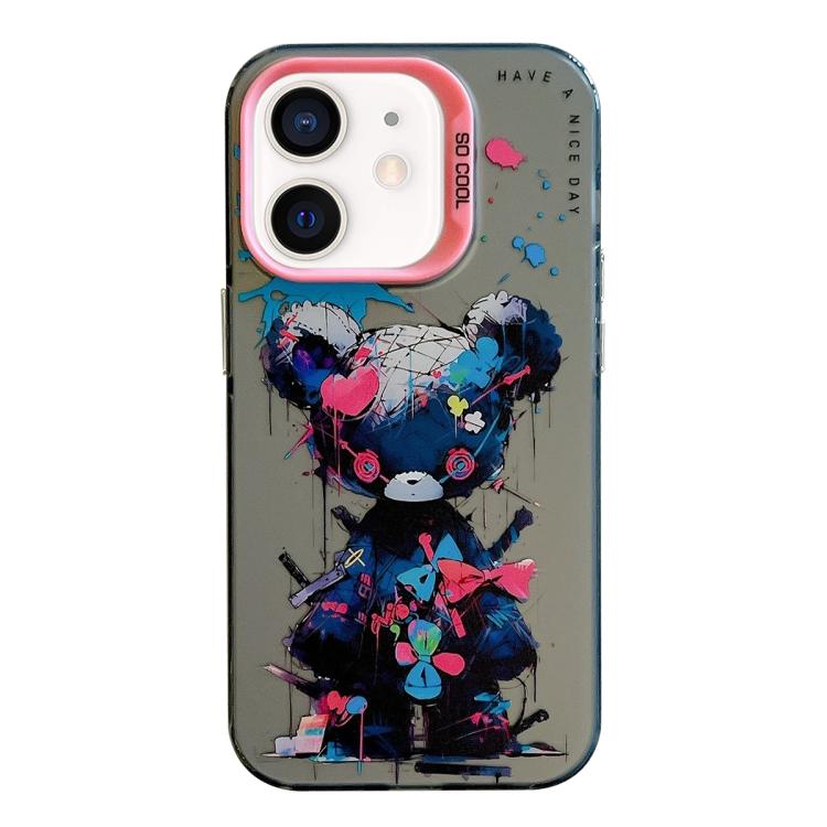 Série de peinture à l'huile de motifs animaliers en PC + coque en TPU, pour iPhone XS Max