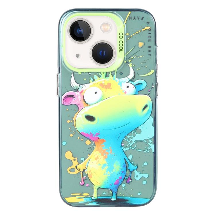 Série de peinture à l'huile de motifs animaliers en PC + coque en TPU, pour iPhone 12 Pro