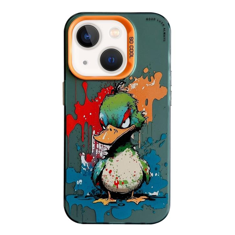 Série de peinture à l'huile de motifs animaliers en PC + coque en TPU, pour iPhone 12 Pro