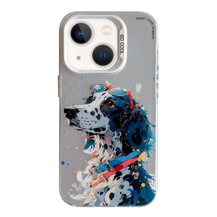 Série de peinture à l'huile de motifs animaliers en PC + coque en TPU, pour iPhone 12 Pro