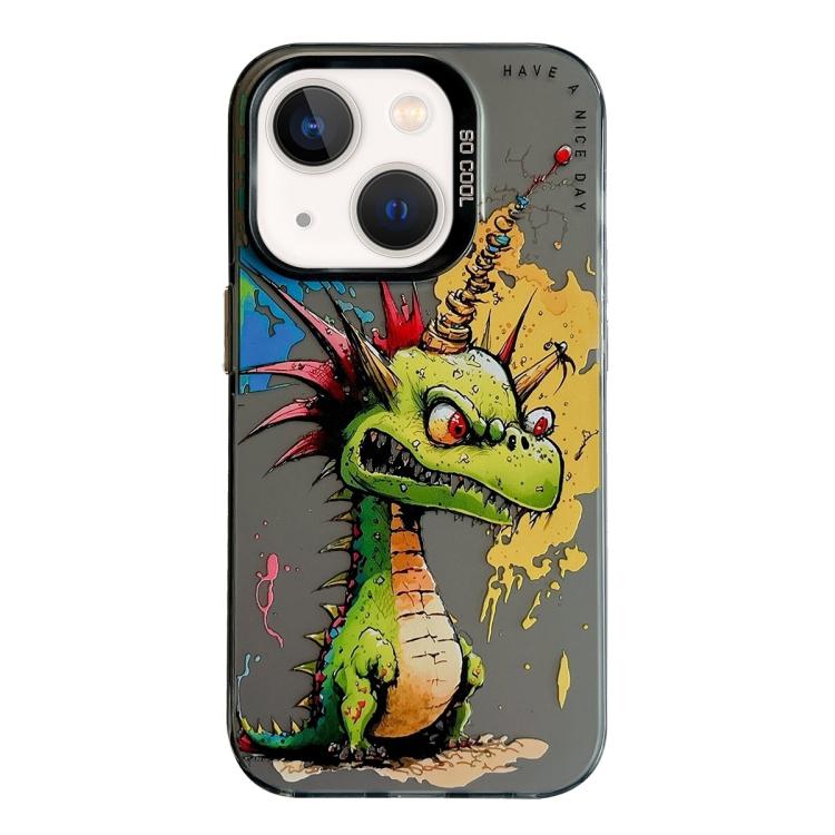 Série de peinture à l'huile de motifs animaliers en PC + coque en TPU, pour iPhone 12 Pro