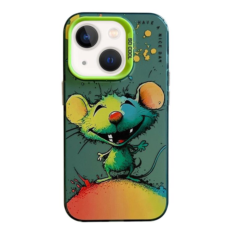 Série de peinture à l'huile de motifs animaliers en PC + coque en TPU, pour iPhone 12 Pro